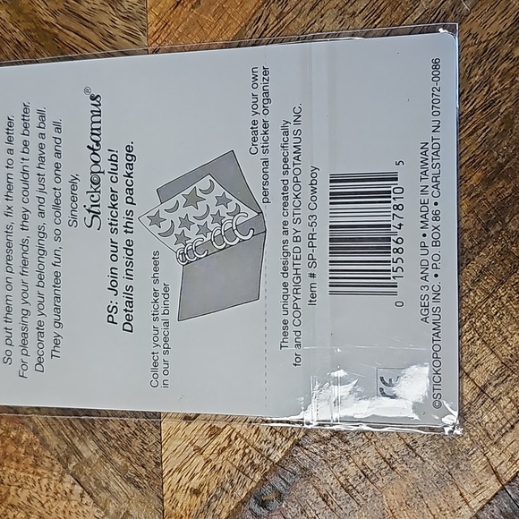 Stickopotamus Binder Sticker sheet Cowboy stickers sealed - Picture 5 of 7